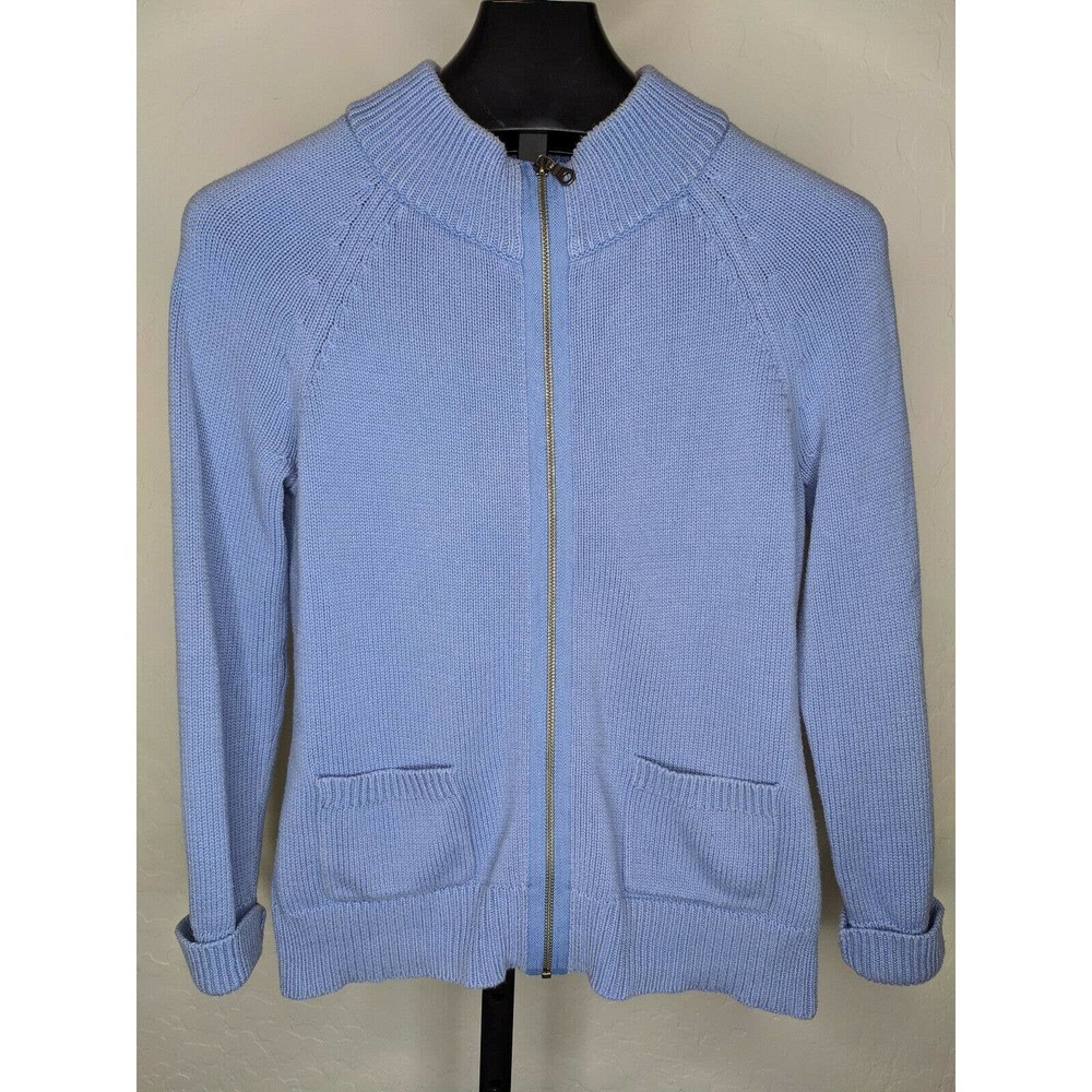 Pendleton Womens Cotton Knit Full Zip Sweater